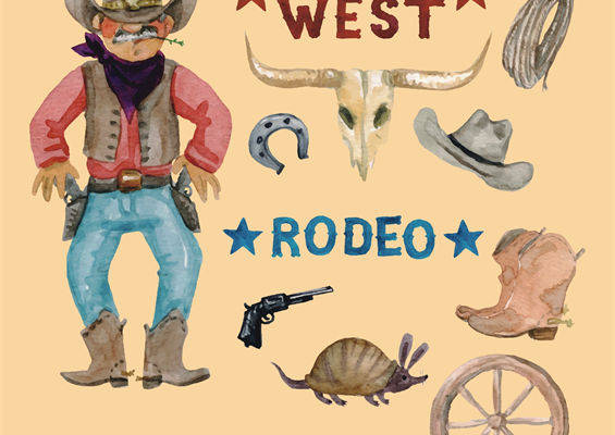 西部牛仔裁片印花服装 复古风格野性西部主题印花