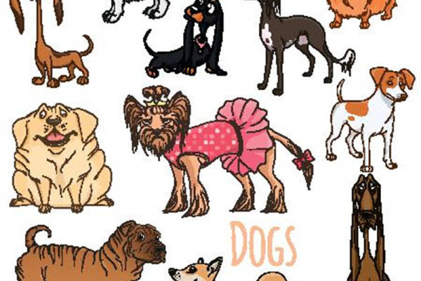 多品种狗狗裁片印花服装 可爱宠物图案服装印花设计
