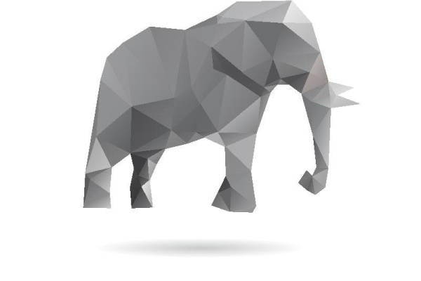 现代几何风格大象裁片印花服装印花设计