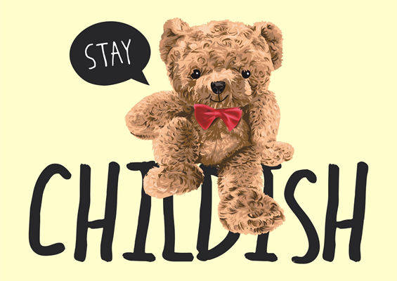 可爱泰迪熊裁片印花服装,保持童真的时尚选择