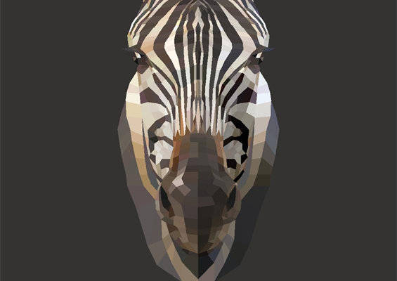 几何风格斑马裁片印花服装印花设计