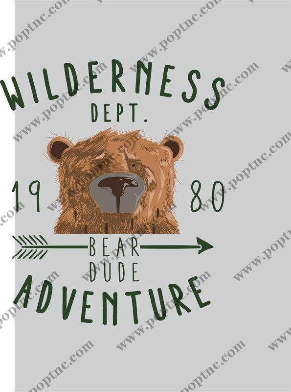 探索自然之美:1980年代复古风格熊图案裁片印花服装