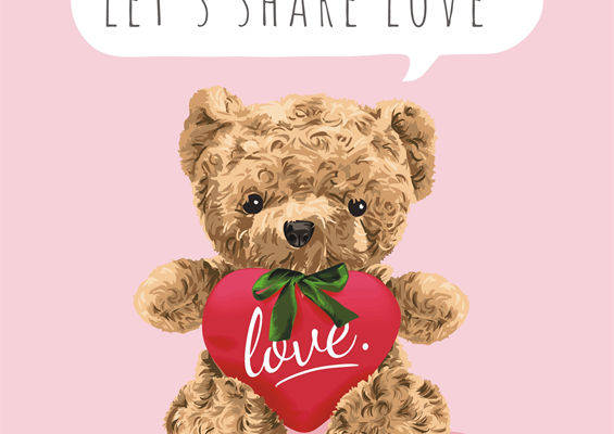 温馨可爱泰迪熊裁片印花服装 传递爱意的完美选择