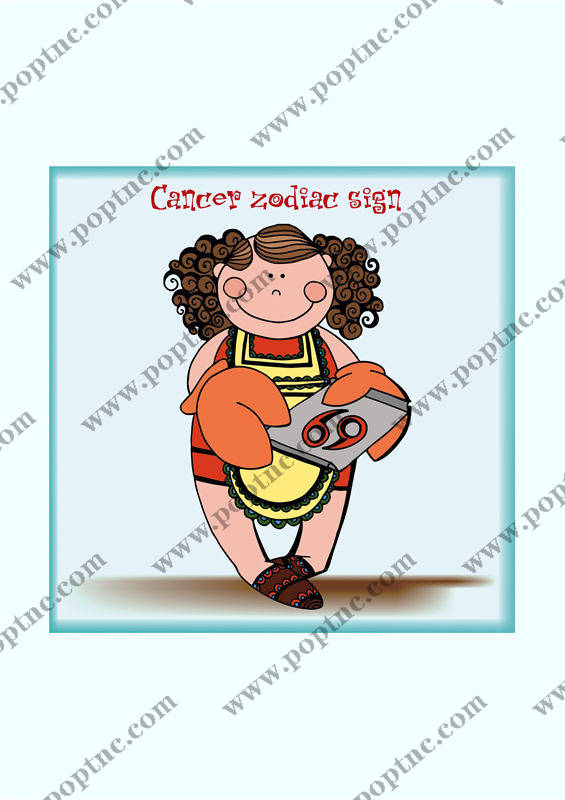 巨蟹座星座主题裁片印花服装印花设计