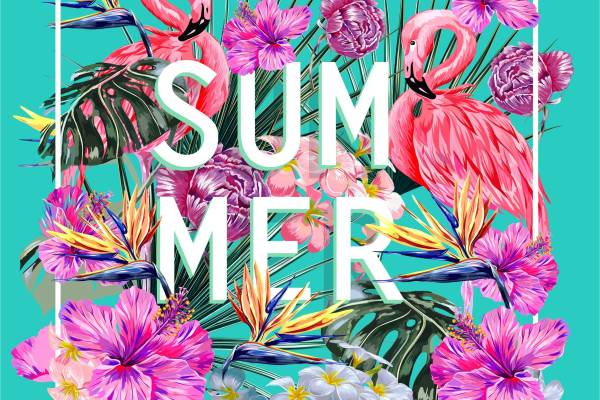 夏日热带风情裁片印花服装，展现活力与时尚