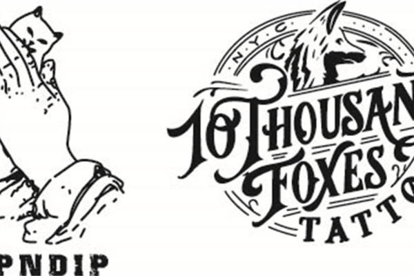 复古风格狐狸裁片印花服装印花设计