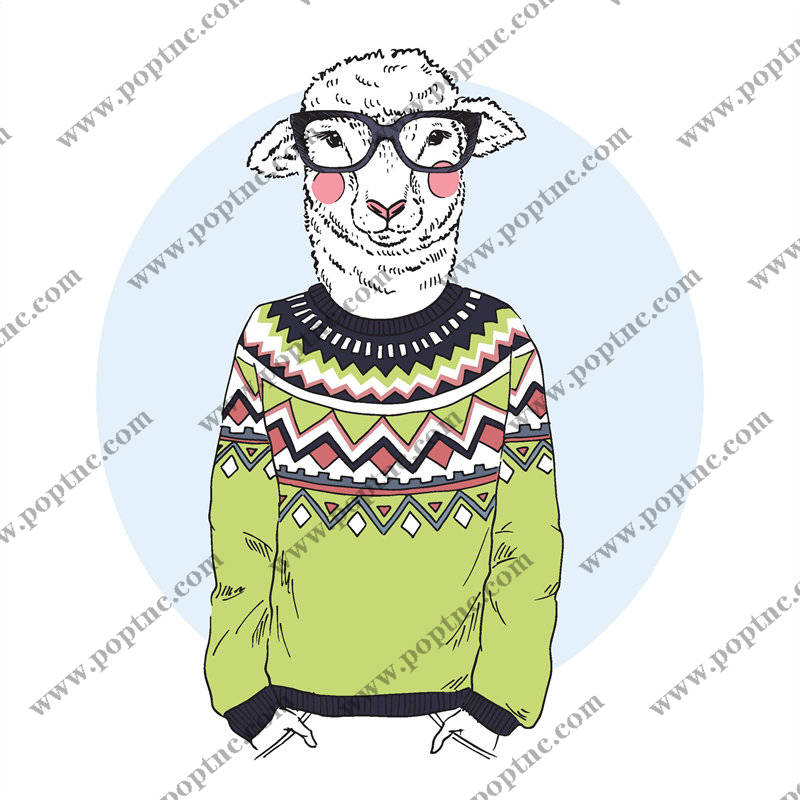 时尚趣味动物裁片印花服装印花设计