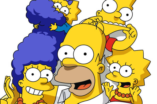 辛普森一家裁片印花服装印花设计,趣味卡通风格