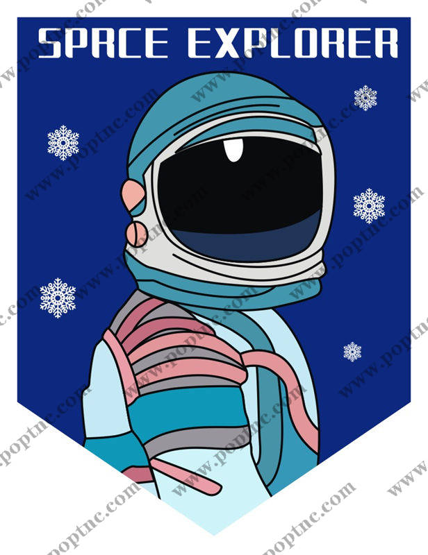 太空探索者主题裁片印花服装印花设计
