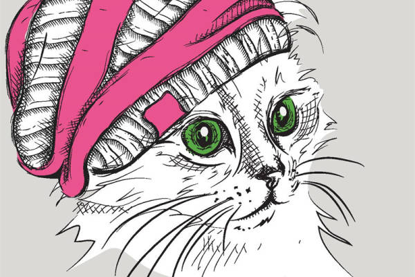 时尚猫咪裁片印花服装，独特设计增添个性风采