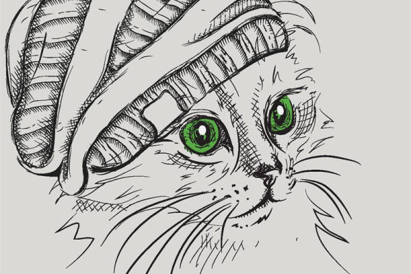 时尚猫咪裁片印花服装印花设计,打造个性潮流服饰