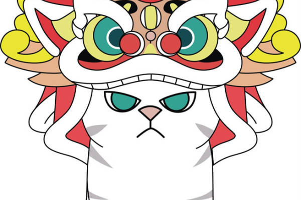 传统中国风舞狮裁片印花服装印花设计