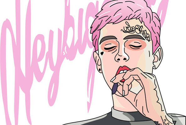 时尚街头风格粉色头发男孩裁片印花服装印花设计