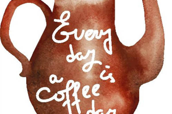 时尚咖啡主题裁片印花服装，享受每一天的咖啡时光