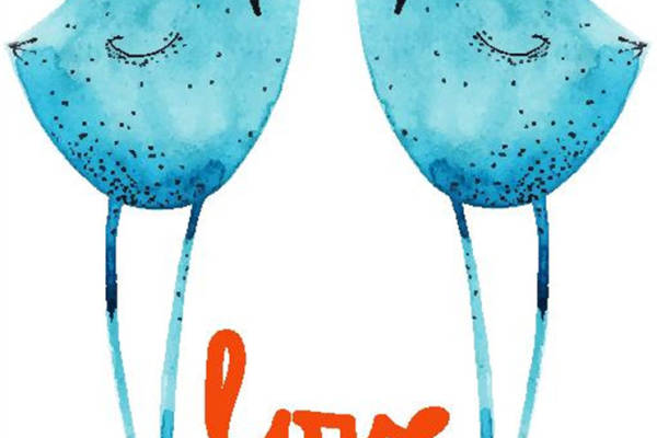 温馨可爱的蓝色气球裁片印花服装