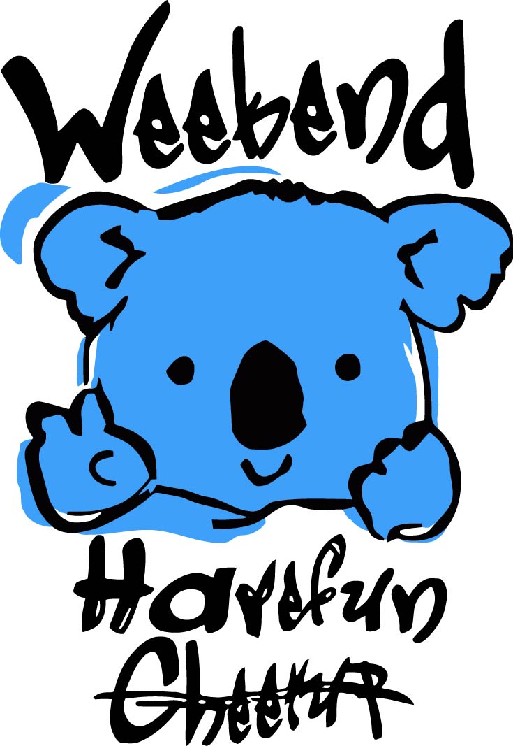 可爱蓝色小熊裁片印花服装，打造周末休闲风格