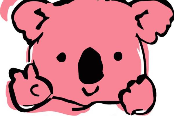 可爱卡通粉色小熊裁片印花服装印花设计