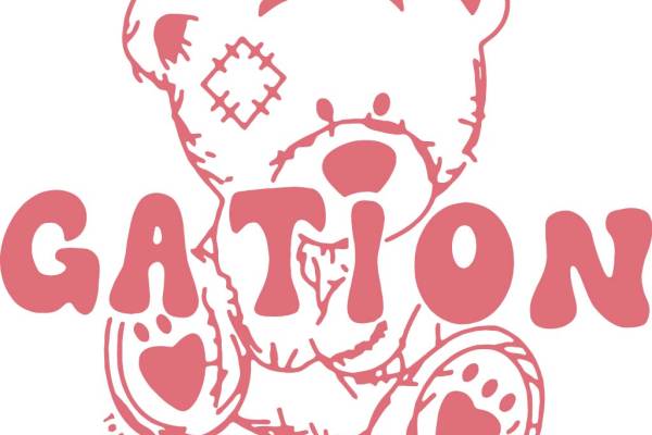 可爱卡通熊裁片印花服装，时尚个性服装印花设计