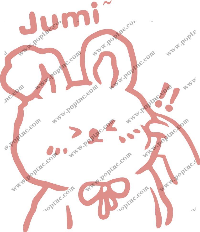 可爱卡通兔子裁片印花服装印花设计