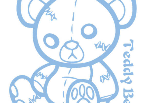 可爱卡通熊裁片印花服装,时尚儿童服饰印花设计