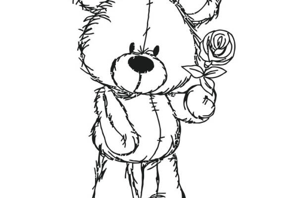 可爱卡通熊裁片印花服装印花设计