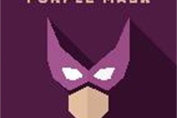 紫色面具裁片印花服装,打造独特街头风格