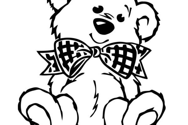 可爱卡通熊裁片印花服装印花设计