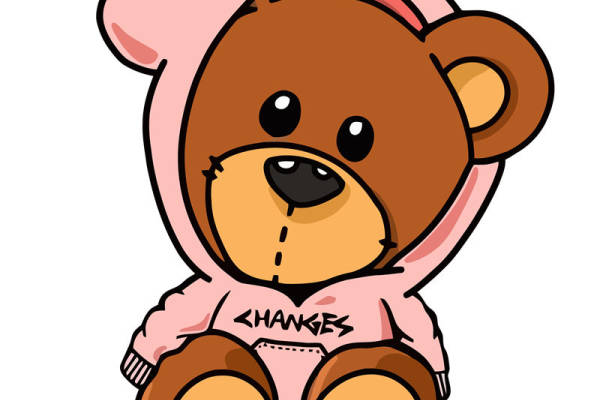 可爱卡通熊裁片印花服装印花设计