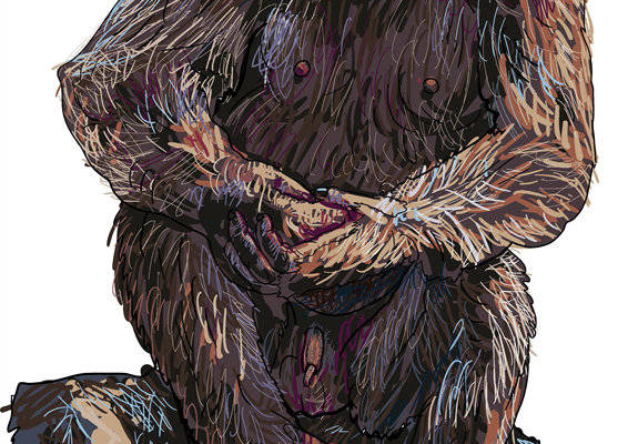 创意大猩猩裁片印花服装印花设计,展现独特个性