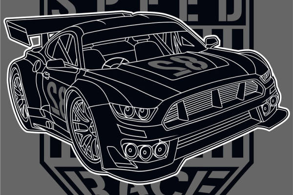 动感赛车裁片印花服装，展现速度与激情的时尚选择