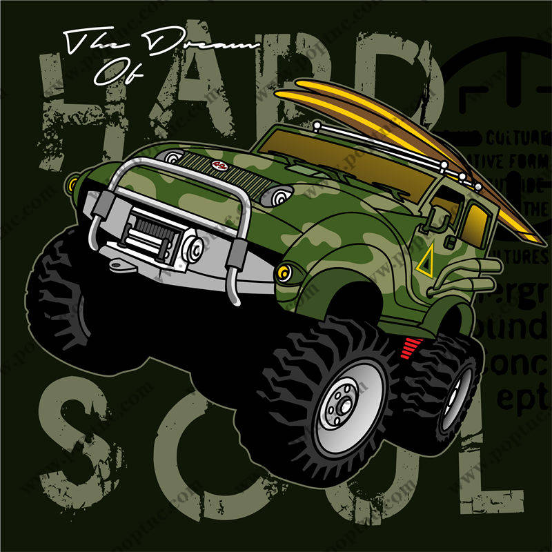 时尚迷彩裁片印花服装,展现个性越野风格