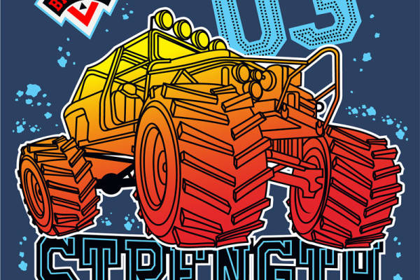 传奇大脚怪03号服装印花裁片印花设计