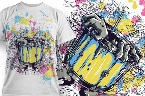 创意音乐元素裁片印花服装,打造独特个性风格