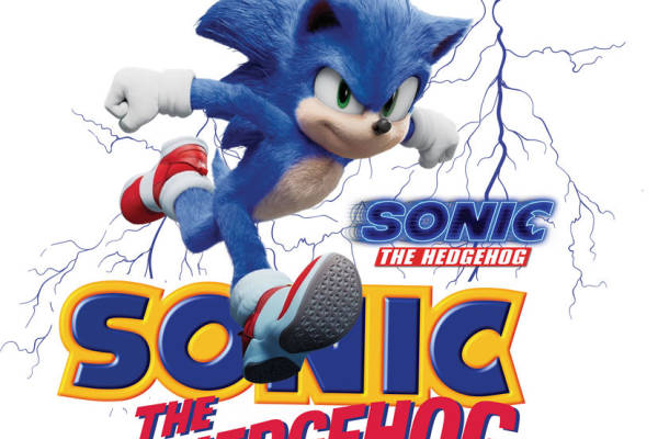 经典蓝色刺猬角色裁片印花服装，展现活力与速度