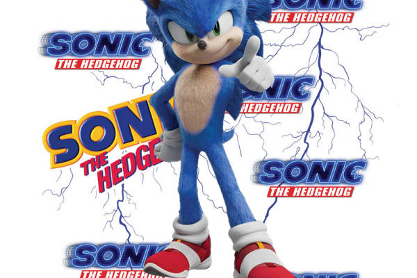 经典索尼克裁片印花服装，动感十足的动漫角色印花服装