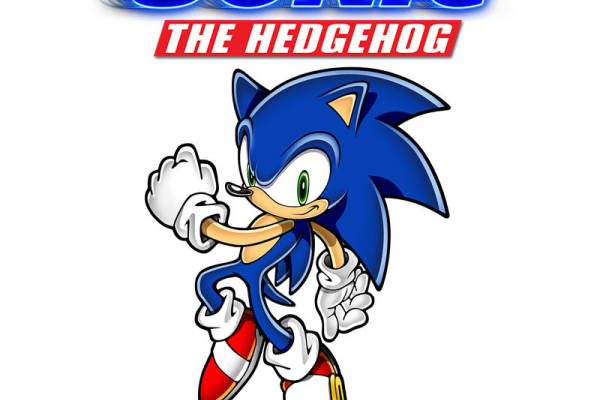 经典卡通角色裁片印花服装,Sonic the Hedgehog主题服装印花