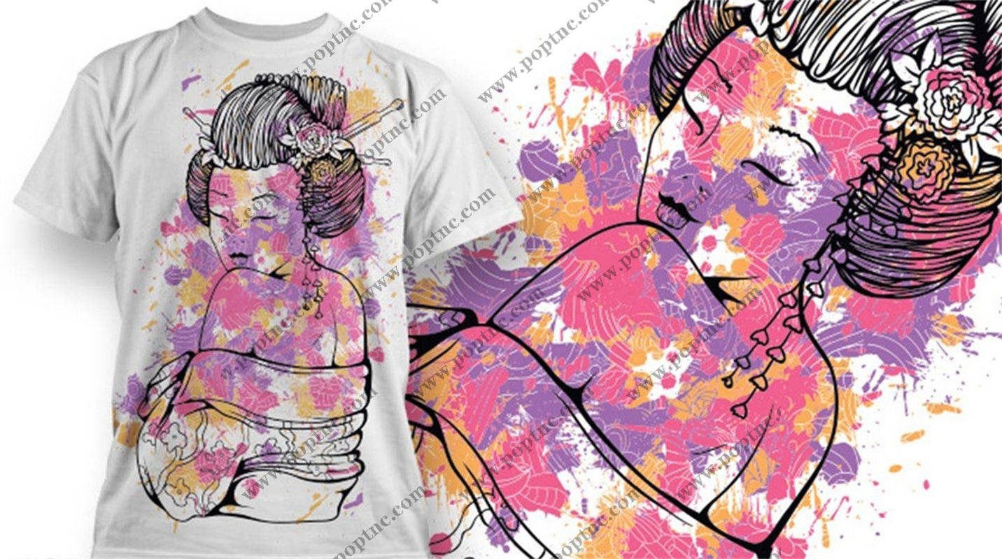 独特日式和服风格裁片印花服装,展现个性与时尚