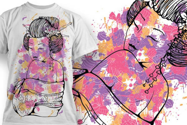 独特日式和服风格裁片印花服装,展现个性与时尚