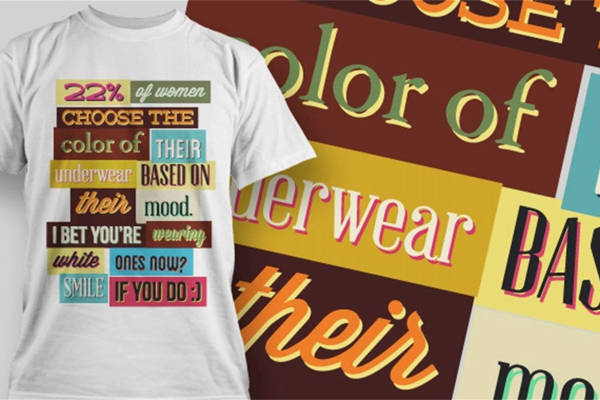 趣味裁片印花服装：22%女性根据心情选择内衣颜色