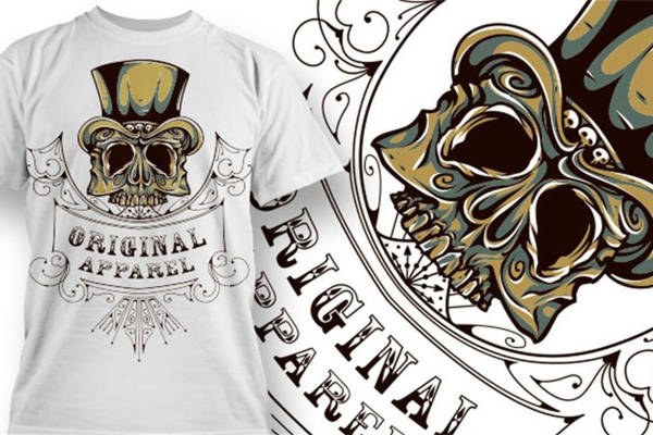 独特骷髅头裁片印花服装，展现个性街头风格