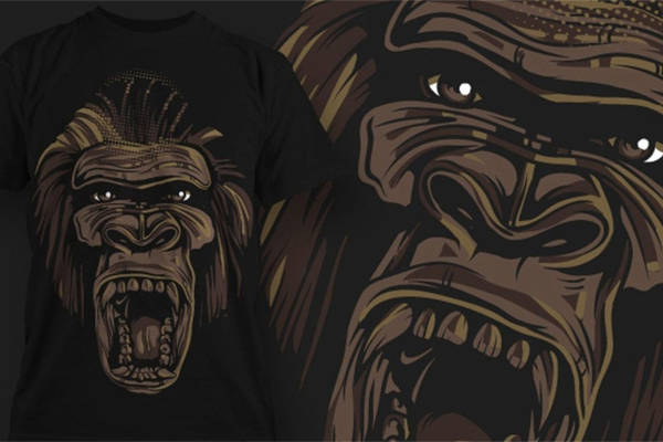 霸气狮子王裁片印花服装印花T恤设计