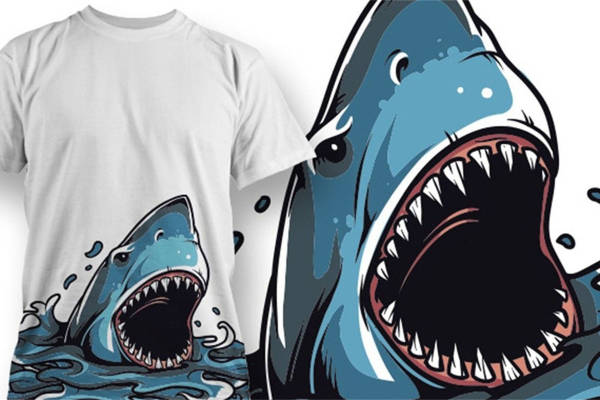 创意鲨鱼裁片印花服装,展现个性与活力的街头风格