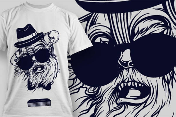 时尚个性山羊头裁片印花服装，打造独特街头风格