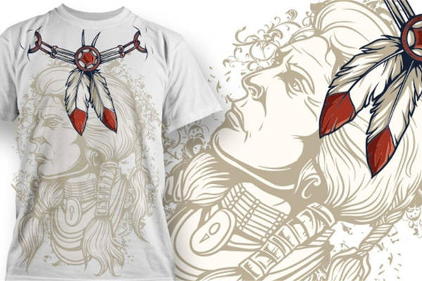 复古风格部落图腾裁片印花服装印花设计