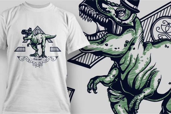 独特恐龙裁片印花服装,展现个性的街头时尚风格