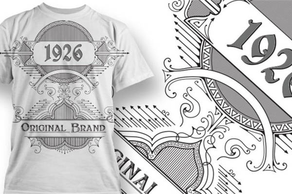 复古风格1926裁片印花服装印花设计