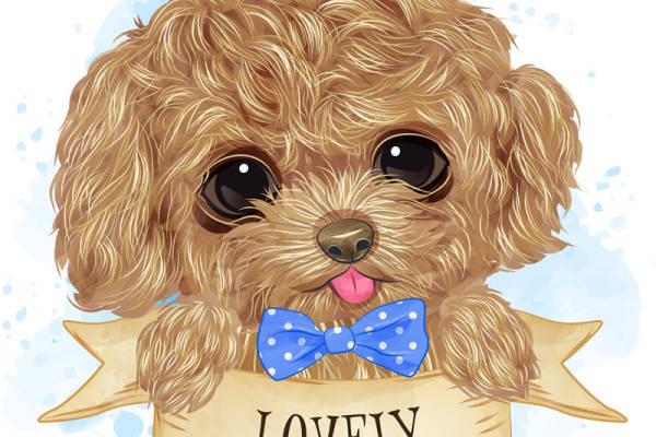 可爱卡通狗狗裁片印花服装 宠物主题服装印花设计