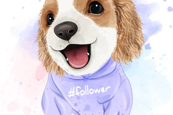 可爱卡通狗裁片印花服装印花设计