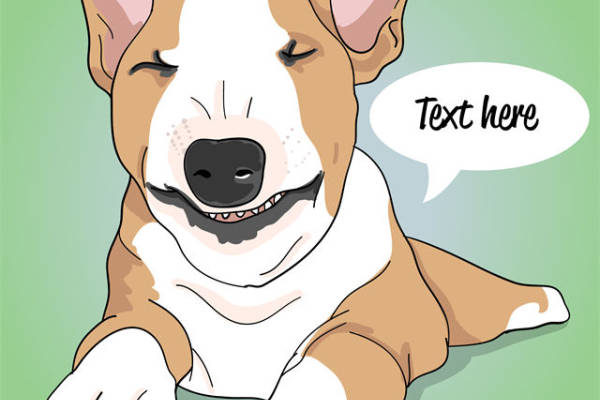 可爱卡通狗裁片印花服装印花设计