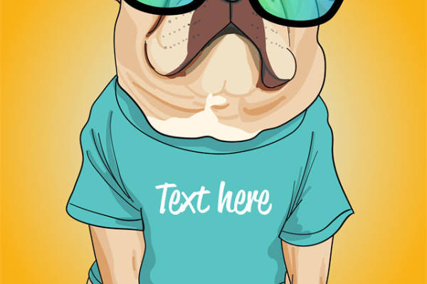 时尚狗狗裁片印花服装印花设计，打造潮流宠物服饰